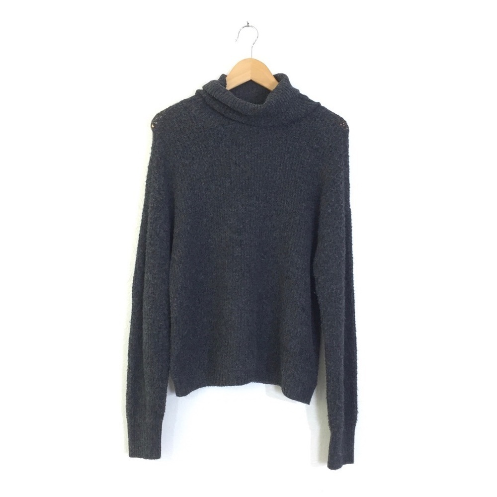 Abound Thermal Turtleneck Sweater Pullover Gray